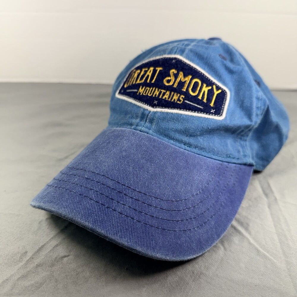 Great Smoky Mountains Embroidered Logo Men's Slideback Denim Hat